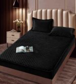 Husă Pat tip Topper cu elastic + 2 fețe de pernă 160x200 cm JOJTC16008 - imagine 2