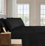 Lenjerie Pat Dublu, Damasc, Bumbac 100 %, Cearceaf cu elastic 180*200 cm - imagine 2
