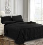 Lenjerie Pat Dublu, Damasc, Bumbac 100 %, Cearceaf cu elastic 180*200 cm