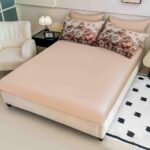 Lenjerie de pat dublu , Tesatura tip Finet,  6 piese , Imprimeu 5D Flori - imagine 2