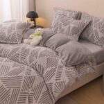 Set lenjerie cocolino pufoasa, cu elastic, pat 2 persoane, 4 piese - imagine 2