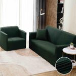 Set Husa Elastica pentru Canapea 2 Locuri + Fata de Perna