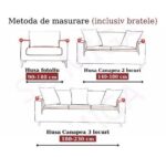 Set Husa Elastica pentru Canapea 2 Locuri + Fata de Perna - imagine 2
